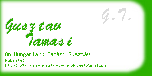 gusztav tamasi business card