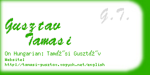 gusztav tamasi business card